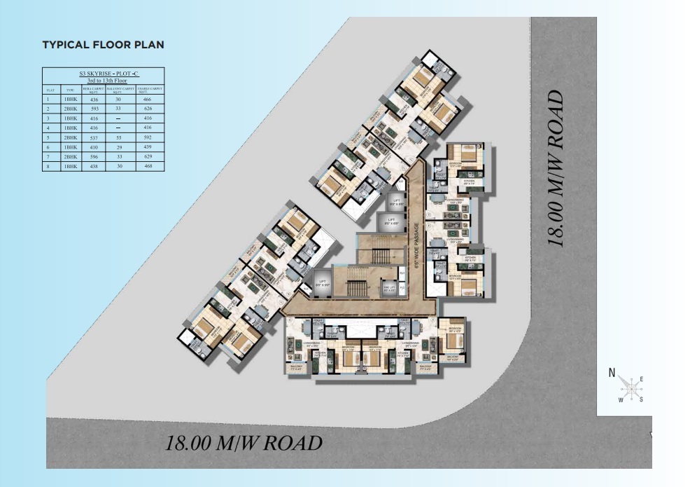 2bhk floor plan sanghvi s3 skyrise mira road