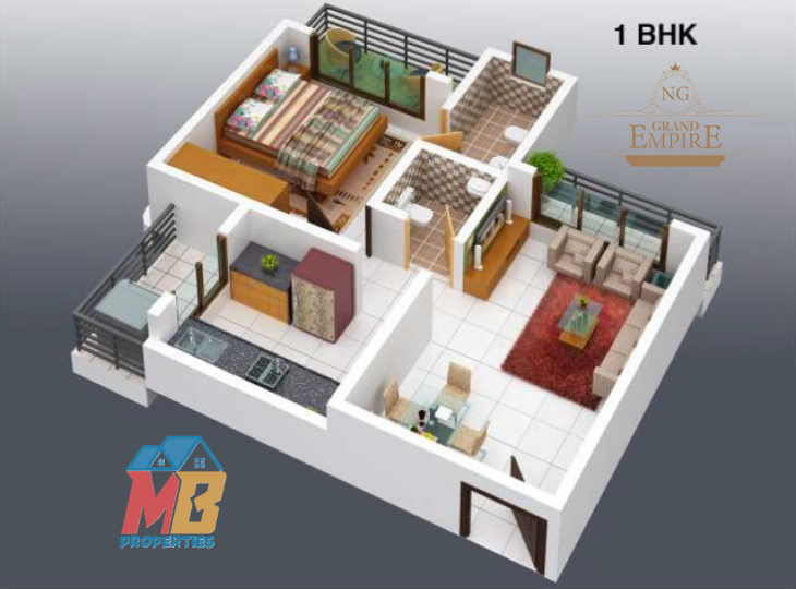 1bhk in bhayandar east at rna ng grand empire layout